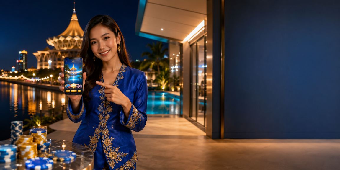 Pengguna kian84 melihat odds perlawanan melalui aplikasi mudah alih di Kuching